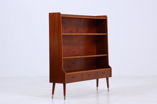 Vintage shelf 60s | Mid - Century small drawer bookcase secretary retro wood storage #04-14