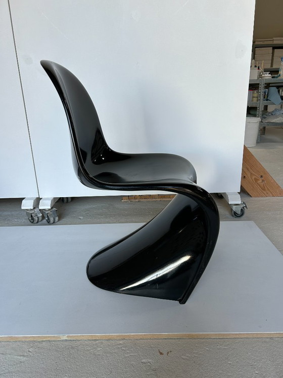 Image 1 of 2x sedia Verner Panton Classic, Herman Miller/Fehlbaum, nera