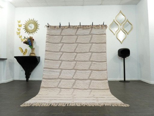 Berberteppich - 303 cm x 196 cm - weiß Wolle