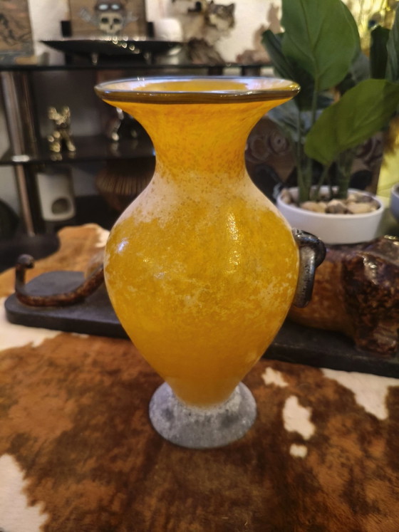 Italian Vase, Murano Glass, Yellow (photo 3 of 5)