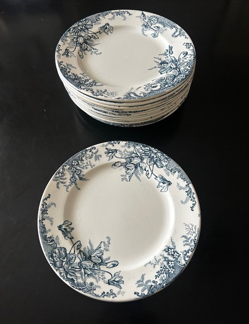 13 assiettes plates Terre de Fer Louis Graves 