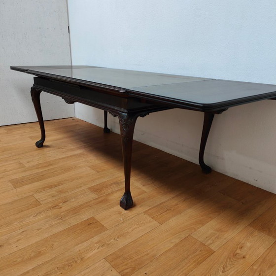 Image 1 of Vintage Chippendale country dining table extendable dining table