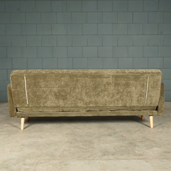 Image 1 of Divano/divano letto vintage in velluto verde, anni '70