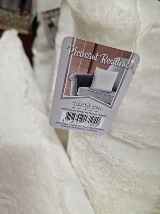 10 new white teddy pillows