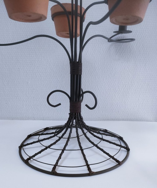 seven-light metal terracotta candlestick