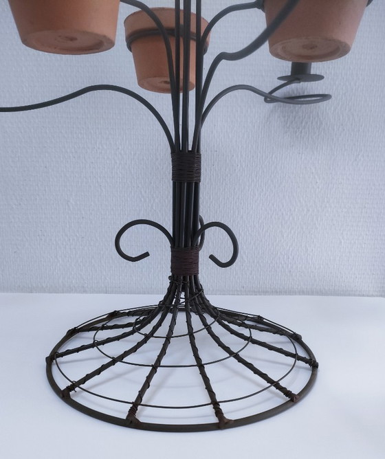 Image 1 of chandelier sept feux métal terre cuite