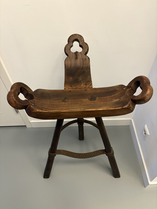 Vintage spanischer Brutalismus-Hocker 'Marbella'