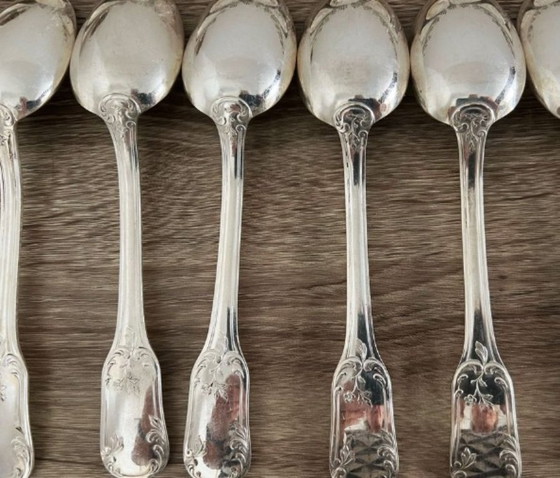 Image 1 of 37-delige verzilverde bestekset van Emile Bergeron, voorzien van keurmerk.