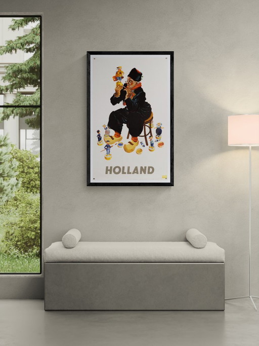Holland – 1950s – Original Vintage Travel Poster by Arnold J. Molenaar – Mid-Century Modern – 100.0x62.0 cm