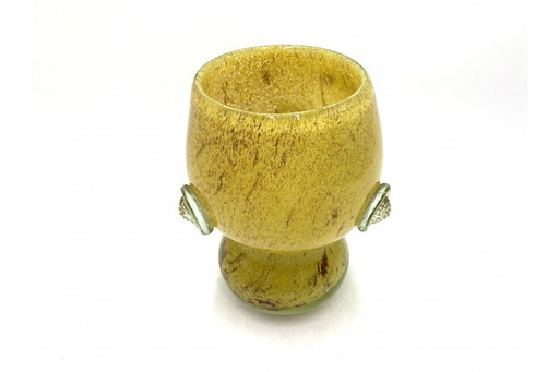 Vase en verre, conçu par Wiesław Sawczuk, Łysa Góra, années 1970.