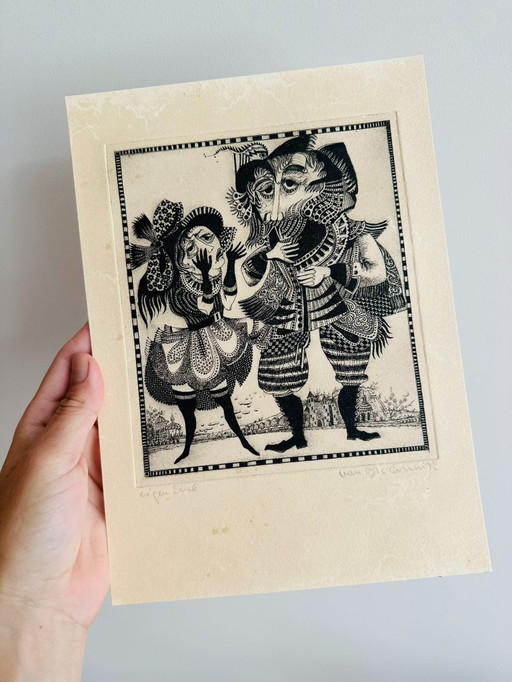 1x Rare, Signed Etching by Hans van Draanen (1972) | Early Épreuve d'Artiste | Exclusive Graphic Art