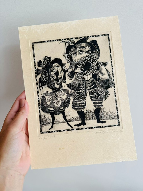 Image 1 of 1x Rare, Signed Etching by Hans van Draanen (1972) | Early Épreuve d'Artiste | Exclusive Graphic Art