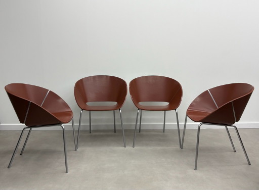 Design klassieker: Walter Knoll Lipse kuipstoel / eetkamerstoel 9 stuks