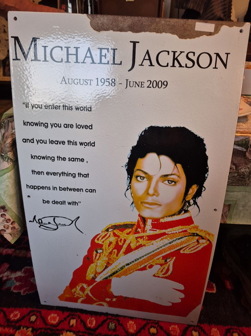 Emaille-Schild Michael Jackson