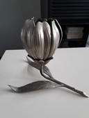Vintage metalen bloemenasbak