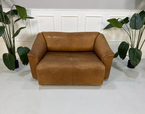 Image 1 of De Sede DS 47 Sofa Leather DeSede Brown Switzerland Couch 2 Seater