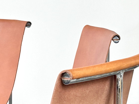 Set of 6 T-Chairs Designed by Katavolos, Litell & Kelly for Laverne, 1950s – ifc, Dining chairs, Leather (photo 5 of 11)