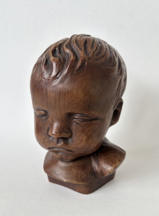 Antiek Vintage Kinderhoofdje van Gebroeders van Paridon
