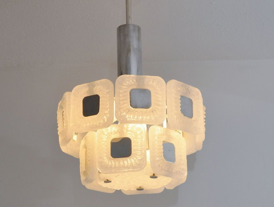 Image 1 of Lustre Kaiser en verre dépoli neige