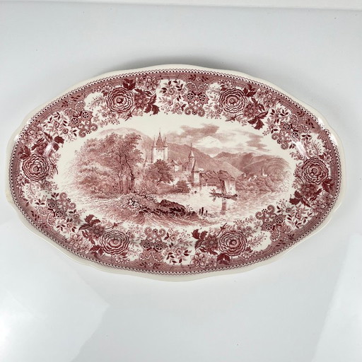 Large oval dish "Burgenland", Villeroy & Boch, red