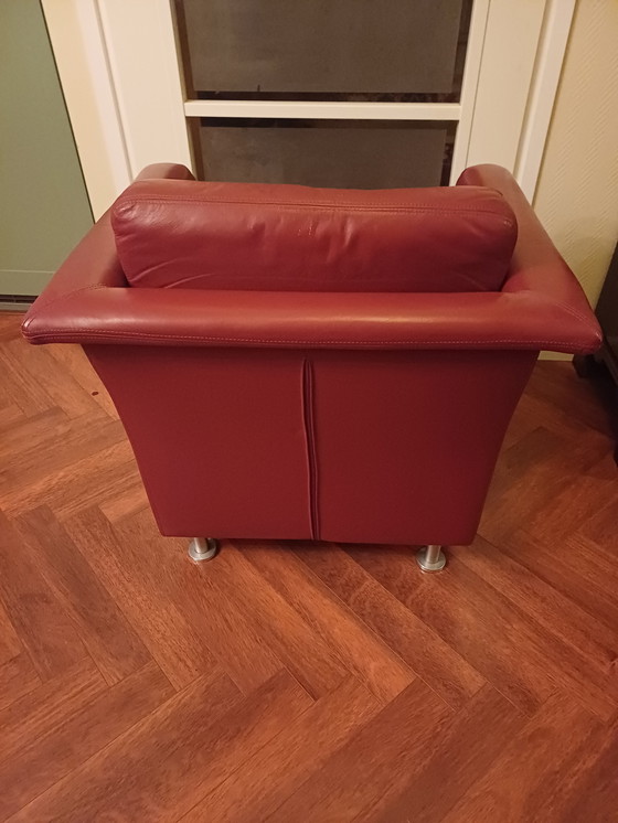 Image 1 of 2 Designer-Sessel rotbraun