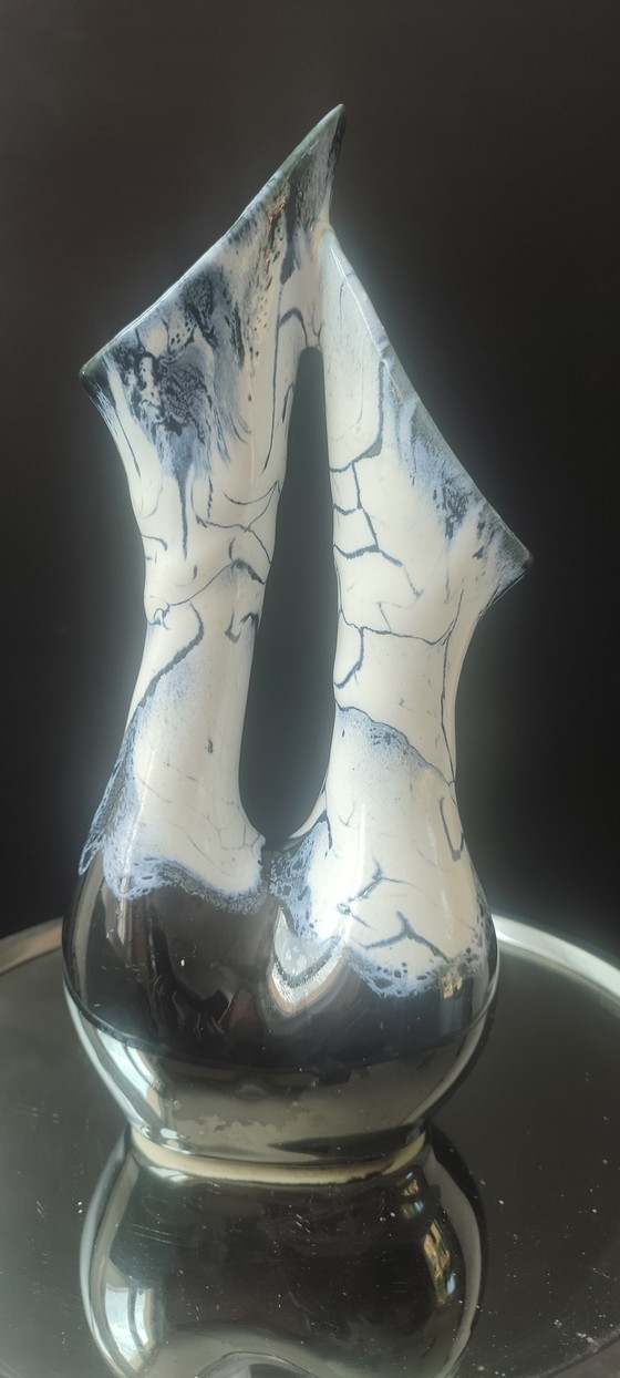 Image 1 of Sculptural ceramic vase Alpho (Alphonse Mouton) 24 cm