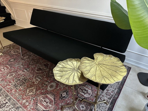 Canapé-lit de la marque Der Sluis, 190 cm de large, en laine anthracite.