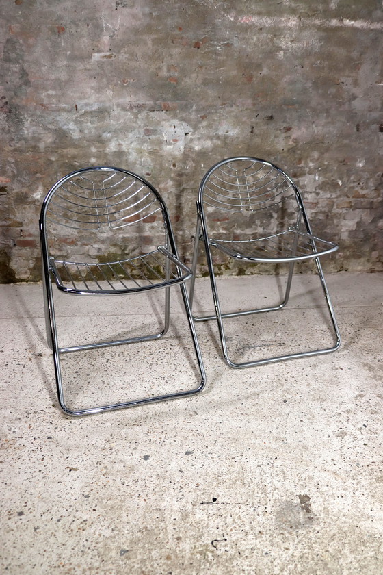 Image 1 of 2x Chrome Folding Chair