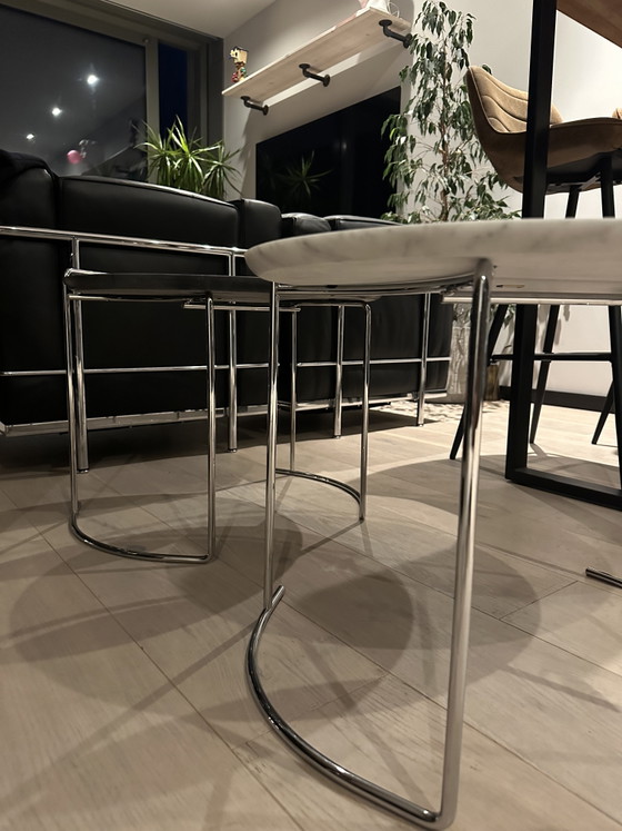 Cassina W61 Djuna – Kazuhide Takahama – Nero Marquina Marmor – Beistelltische, Marble, Metal (photo 5 of 5)