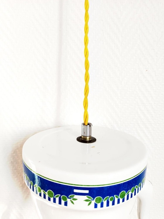 Image 1 of Vintage geëmailleerde theepot hangend