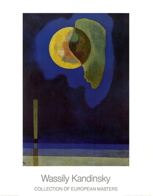 Wassily Kandinsky : "Cercle jaune, 1910". Signé dans la plaque.