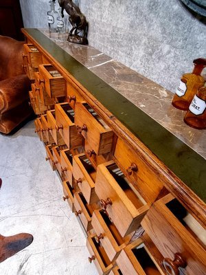 Image 1 of Apothekerskasten antique vintage artdeco originele eiken kasten uit apotheken
