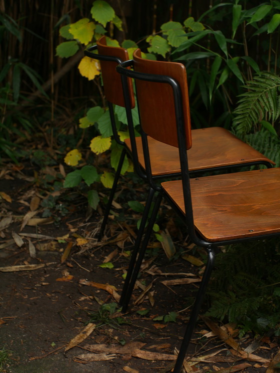 Image 1 of 2X Vintage Dutch School Chairs