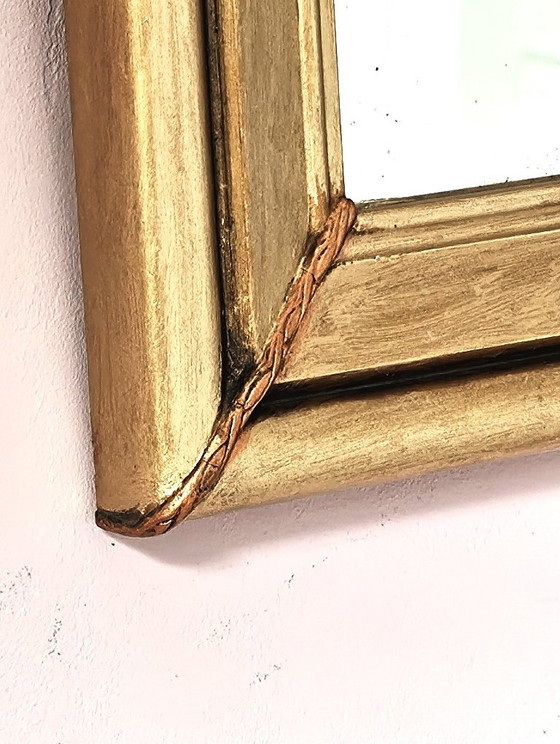 Miroir art déco au cadre en bois doré aux décorations florales – Wood (photo 6 of 10)