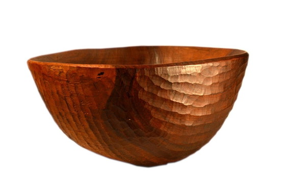 Ciotola in legno massello realizzata a mano, 30x14 cm, stile brutalista. – Ciotole, Wood (photo 5 of 5)