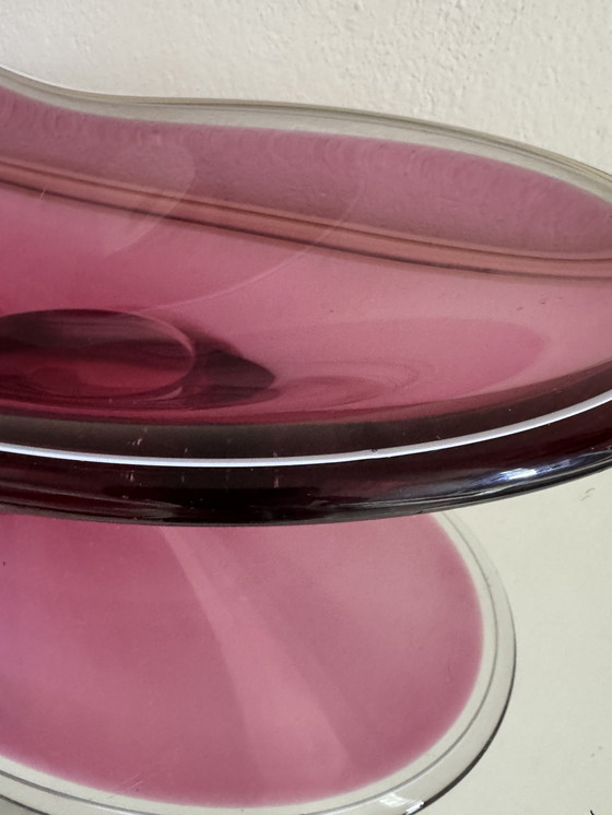 Image 1 of Paul Kedelv Scandinavisch geblazen glazen schaal uit de jaren 50