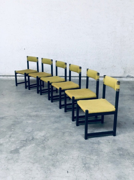 Image 1 of Midcentury Modern Design Eetkamerstoelset van J. Batenburg voor MI, België 1969