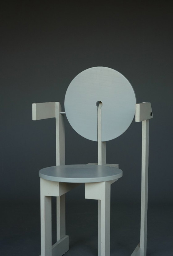 Image 1 of Rare pair of 'Plakhout' side chairs by Henk Lampe, 1979