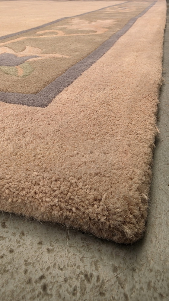 Image 1 of Handmade vintage Oriental Modern Contemporary rug soft pink 253x347cm