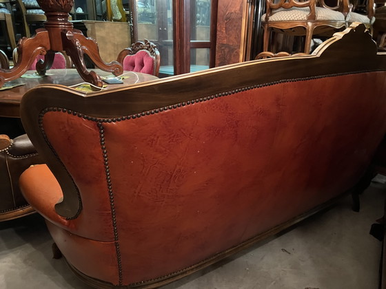 Image 1 of Chesterfield barok leder cognac 