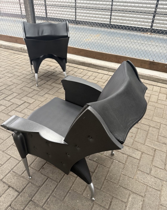 Image 1 of 2x poltrone lounge Bořek Šípek Maletak per Maletti, anni '90