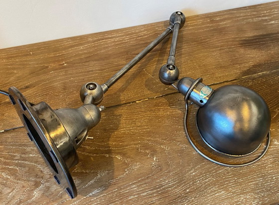 Image 1 of Jieldé 2-arm lamp, 40+25cm, industrial graphite, Jean Louis Domecq, 1950