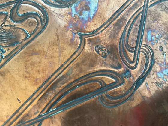 Image 1 of Art Nouveau dienblad rond 1910 WMF
