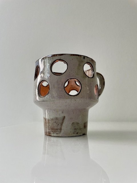 Image 1 of Vintage ceramic candle holder by Henk Potters - playful and sculptural design