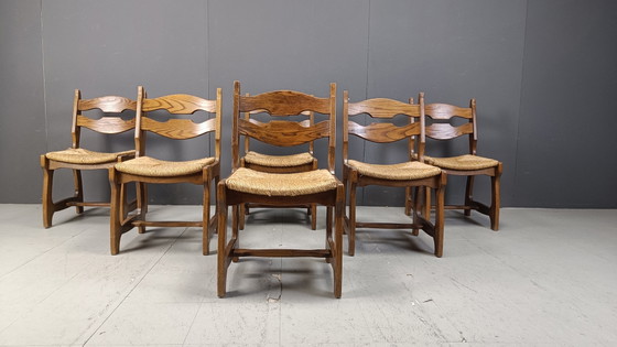 Vintage oak and wicker dining chairs, 1960s – Wood, Mid Century Modern (photo 10 of 10)