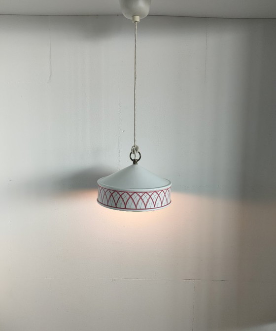 Image 1 of Rara lampada a sospensione in porcellana d'epoca