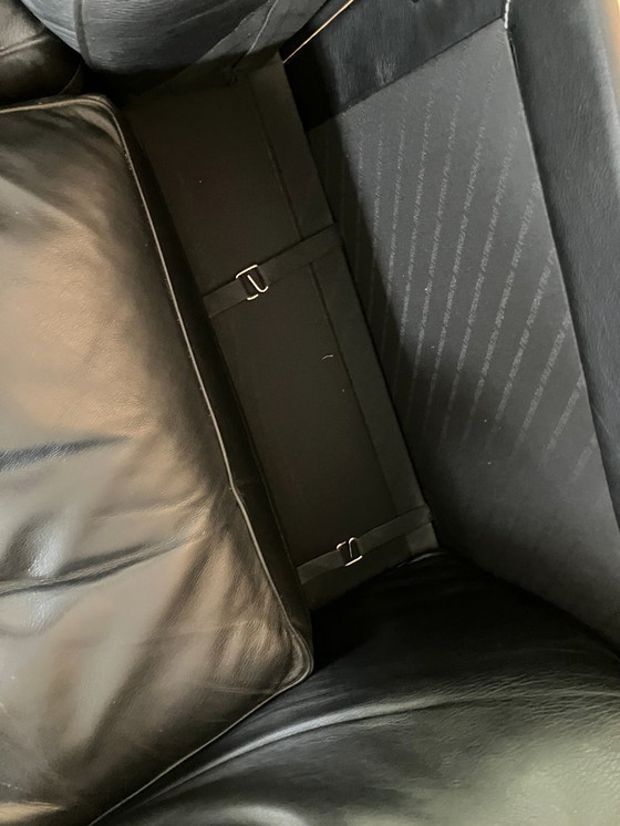 Image 1 of Poltrona Frau Twice, gruppo di sedute in pelle nera e cromo