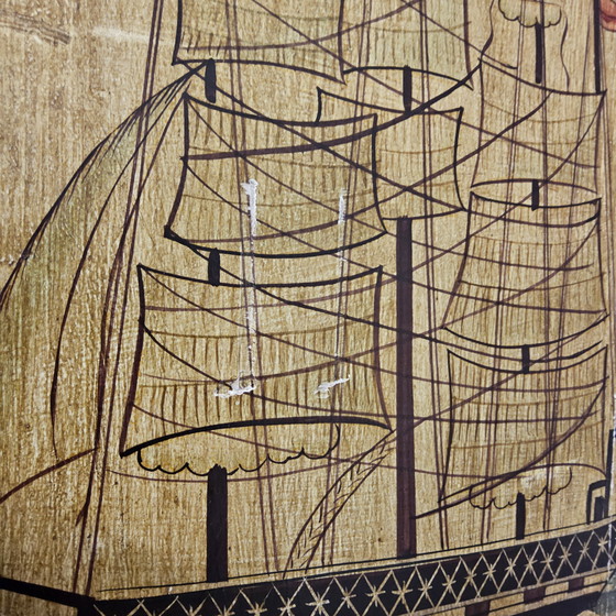 Image 1 of Vintage Indian sideboard (nautical/ships) bohemian/colonial/oriental wardrobe