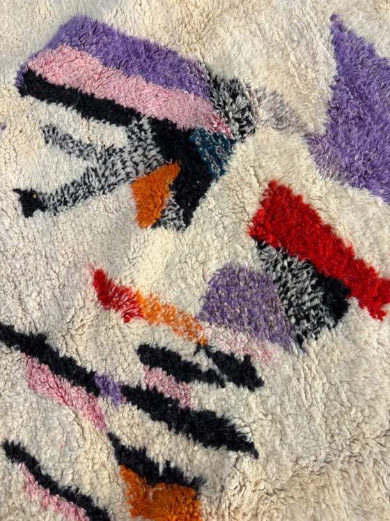 Tapis à motifs abstraits multicolores, leslosanges, Laine, Crème, Abstract (photo 3 sur 9)