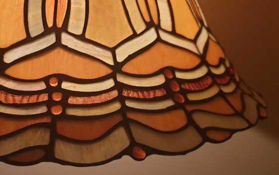 Grande lampada a sospensione in vetro colorato/Tiffany, Belgio – Massive, Lampade a sospensione, Glass (photo 16 of 35)